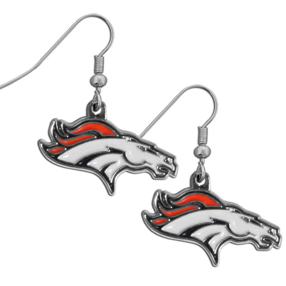 Denver Broncos Chrome Dangle Earrings (SSKG) - 757 Sports Collectibles
