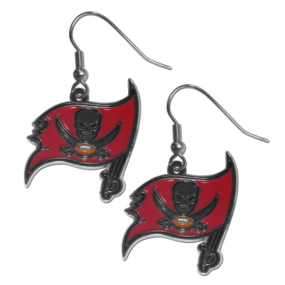 Tampa Bay Buccaneers Chrome Dangle Earrings (SSKG) - 757 Sports Collectibles