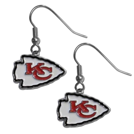 Kansas City Chiefs Chrome Dangle Earrings (SSKG) - 757 Sports Collectibles