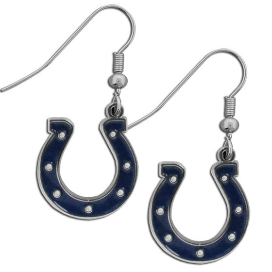 Indianapolis Colts Chrome Dangle Earrings (SSKG) - 757 Sports Collectibles