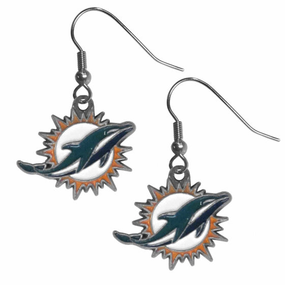 Miami Dolphins Dangle Earrings (SSKG) - 757 Sports Collectibles
