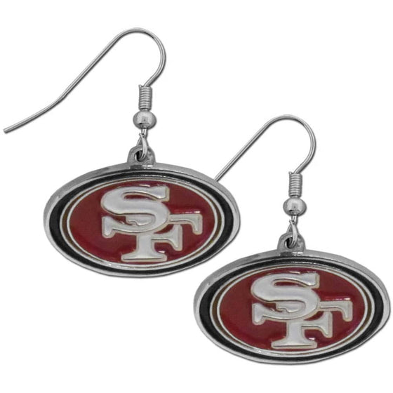 San Francisco 49ers Chrome Dangle Earrings (SSKG) - 757 Sports Collectibles