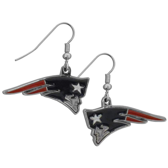 New England Patriots Chrome Dangle Earrings (SSKG) - 757 Sports Collectibles