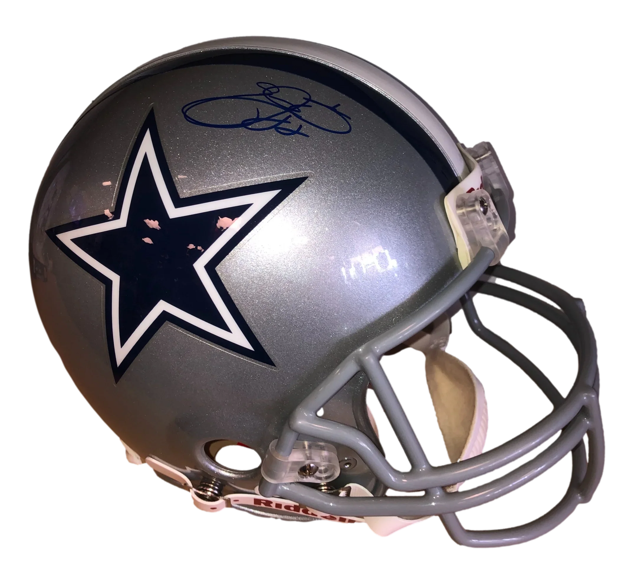 Dallas Cowboys Emmitt Smith Signed Auto Full Size Authentic Helmet - Emmitt Smith Hologram - 757 Sports Collectibles