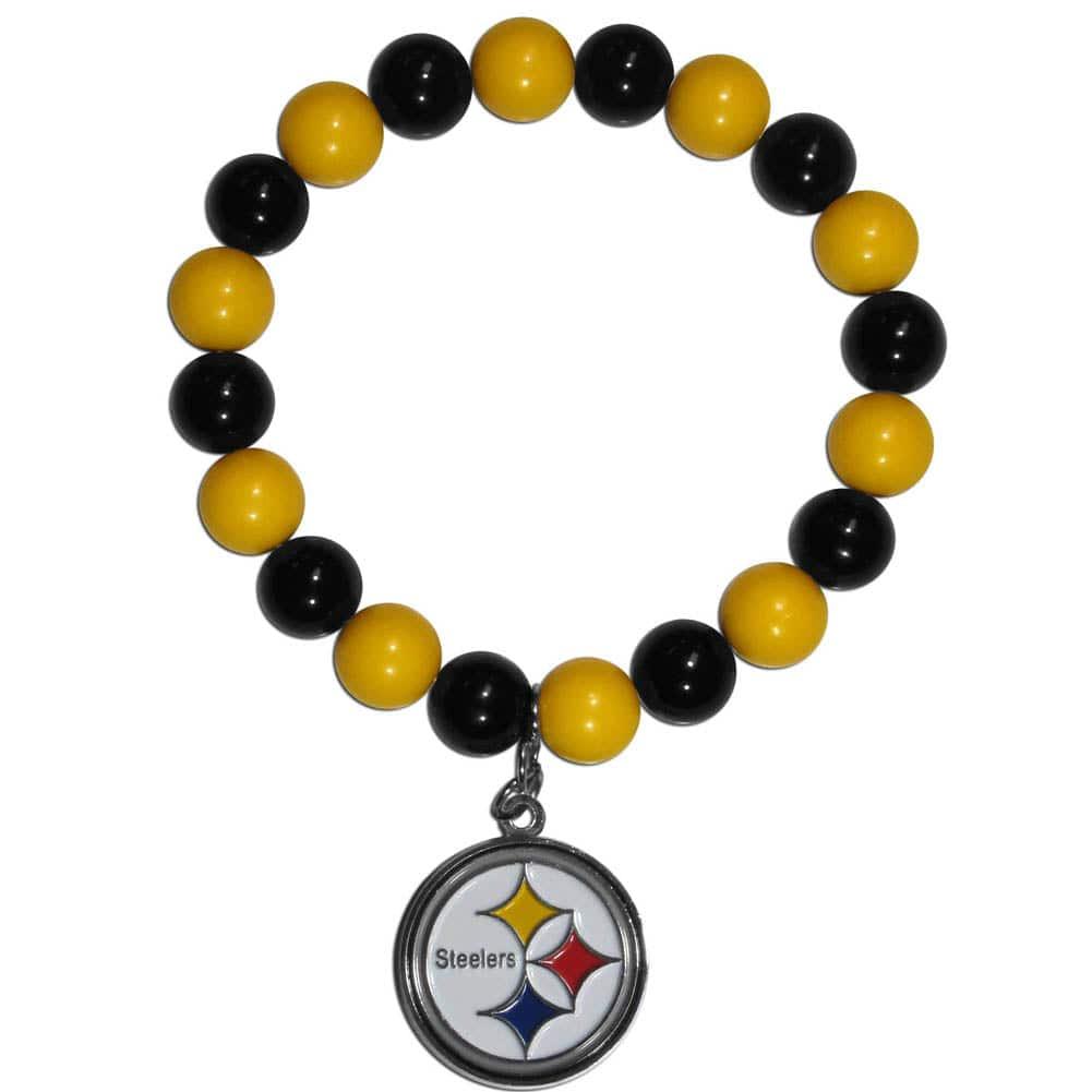 Pittsburgh Steelers Fan Bead Bracelet (SSKG) - 757 Sports Collectibles
