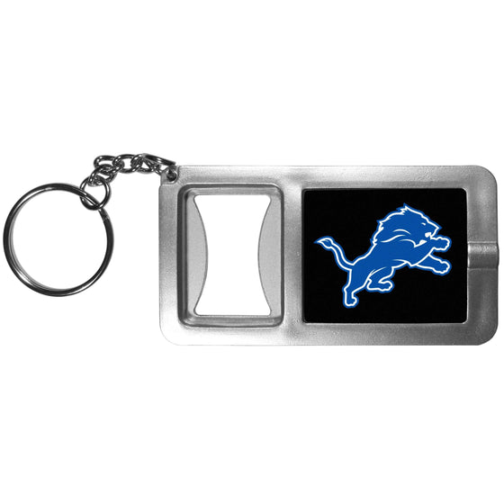 Detroit Lions Flashlight Key Chain with Bottle Opener (SSKG) - 757 Sports Collectibles