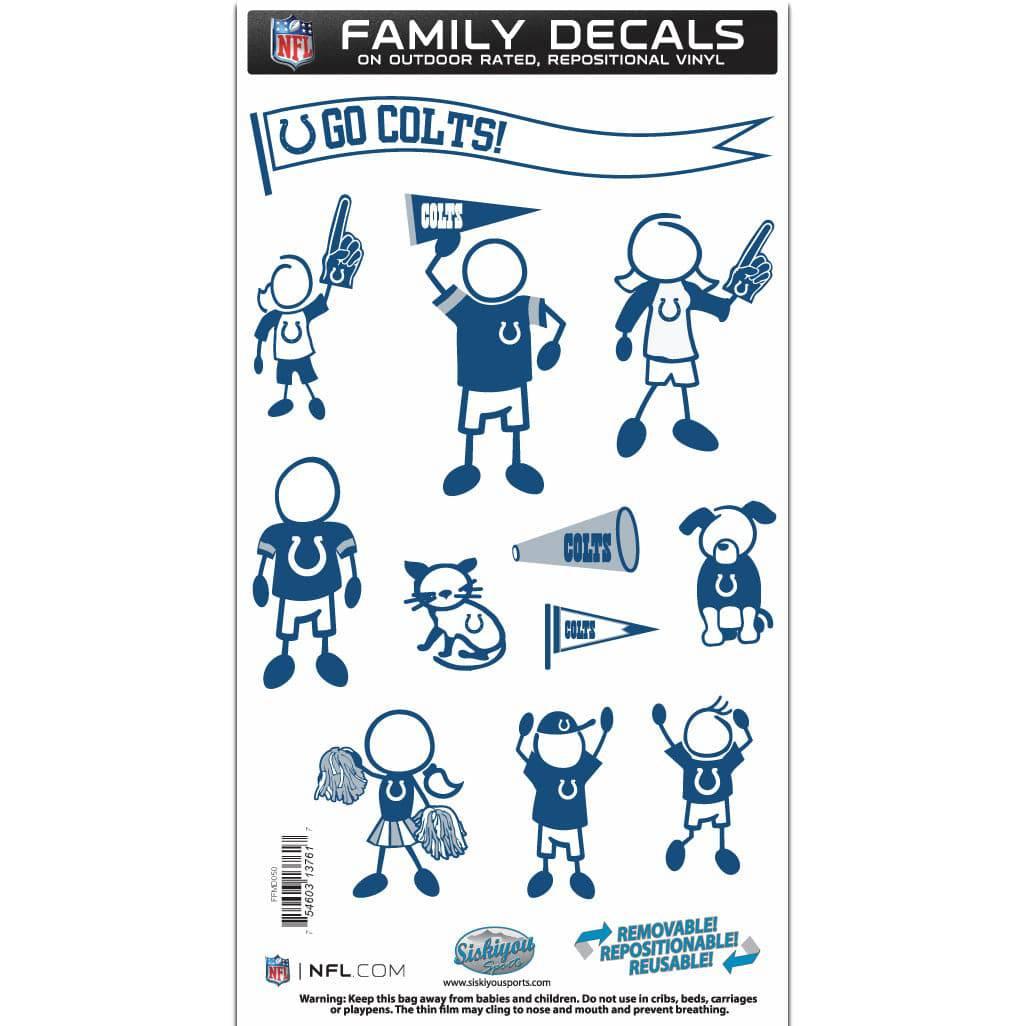 Indianapolis Colts Family Decal Set Medium (SSKG) - 757 Sports Collectibles