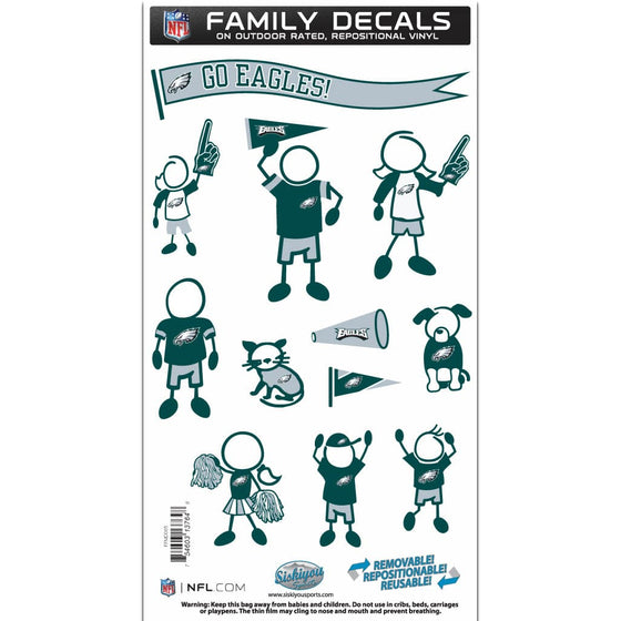 Philadelphia Eagles Family Decal Set Medium (SSKG) - 757 Sports Collectibles