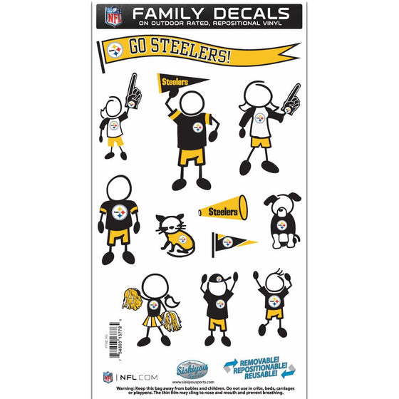 Pittsburgh Steelers Family Decal Set Medium (SSKG) - 757 Sports Collectibles