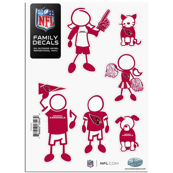 Arizona Cardinals Family Decal Set Small (SSKG) - 757 Sports Collectibles