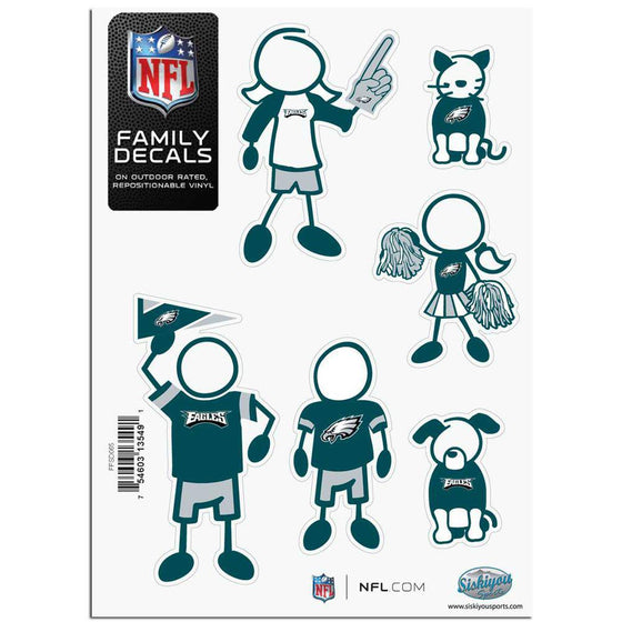 Philadelphia Eagles Family Decal Set Small (SSKG) - 757 Sports Collectibles