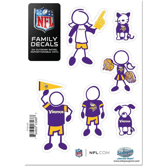 Minnesota Vikings Family Decal Set Small (SSKG) - 757 Sports Collectibles