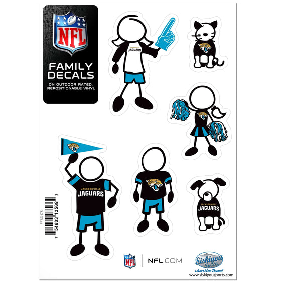 Jacksonville Jaguars Family Decal Set Small (SSKG) - 757 Sports Collectibles