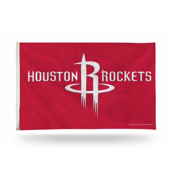 HOUSTON ROCKETS ROCKETS 3 X 5 BANNER FLAG (Rico) - 757 Sports Collectibles