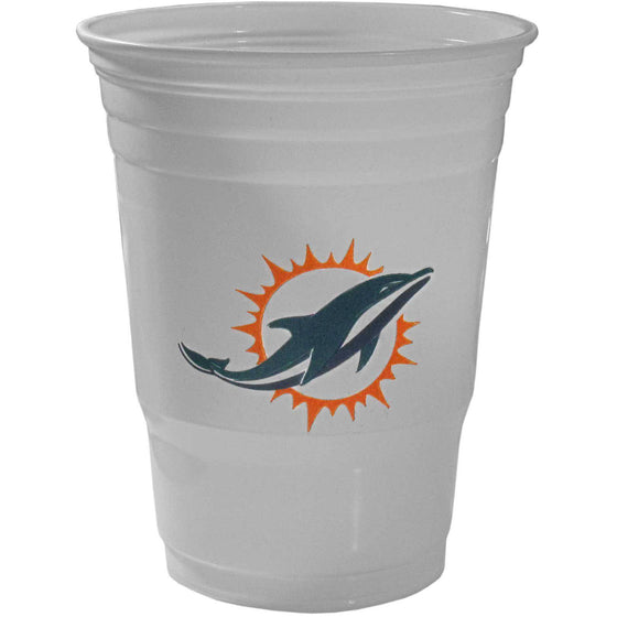 NFL Miami Dolphins Gameday Plastic Solo Cups (18 pack - 18 oz) - 757 Sports Collectibles