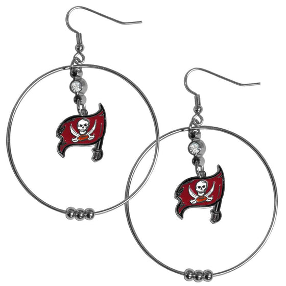 Tampa Bay Buccaneers 2 Inch Hoop Earrings (SSKG) - 757 Sports Collectibles