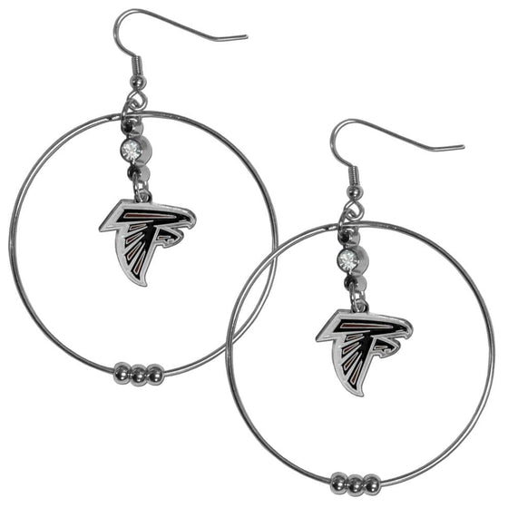 Atlanta Falcons 2 Inch Hoop Earrings (SSKG) - 757 Sports Collectibles