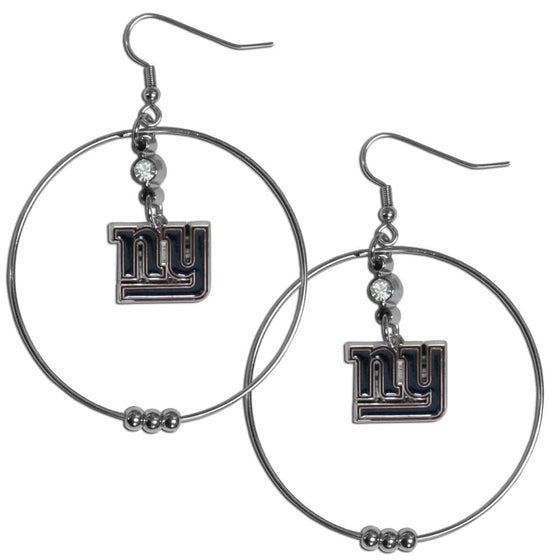 New York Giants 2 Inch Hoop Earrings (SSKG) - 757 Sports Collectibles