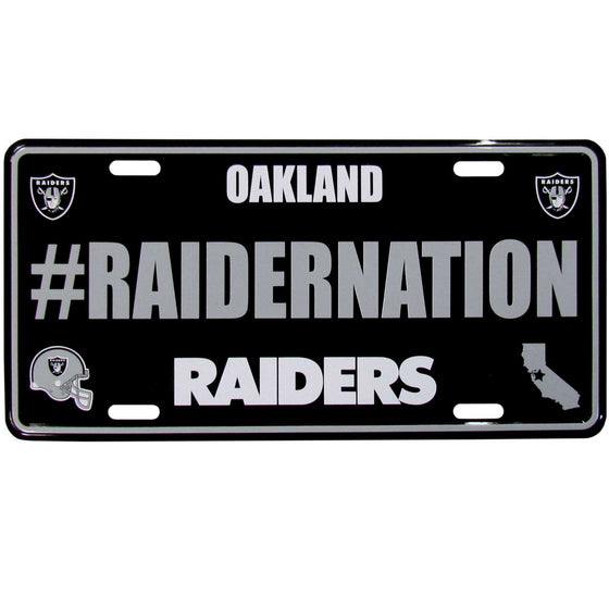 Oakland Raiders Hashtag License Plate (SSKG) - 757 Sports Collectibles