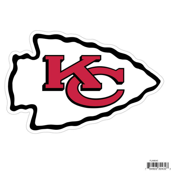 NFL Kansas City Chiefs Indoor/Outdoor Perfect Cut 8 inch Logo Magnet - 757 Sports Collectibles