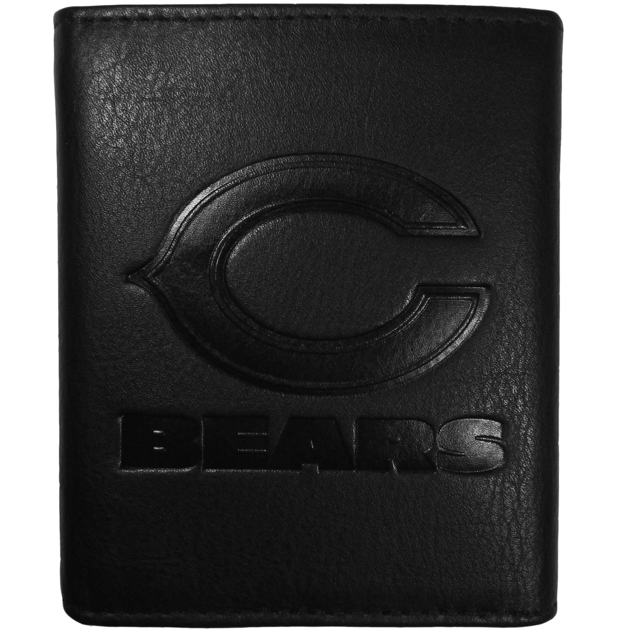 Chicago Bears Embossed Leather Tri-fold Wallet (SSKG) - 757 Sports Collectibles