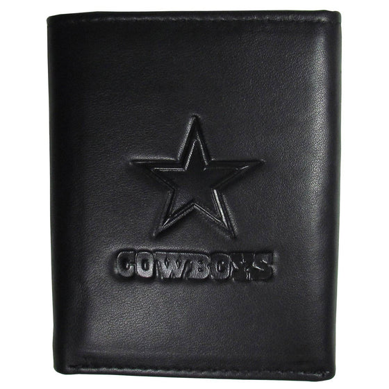 Dallas Cowboys Embossed Leather Tri-fold Wallet - 757 Sports Collectibles