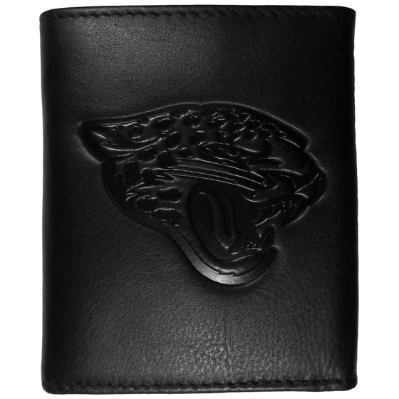 Jacksonville Jaguars Embossed Leather Tri-fold Wallet (SSKG) - 757 Sports Collectibles