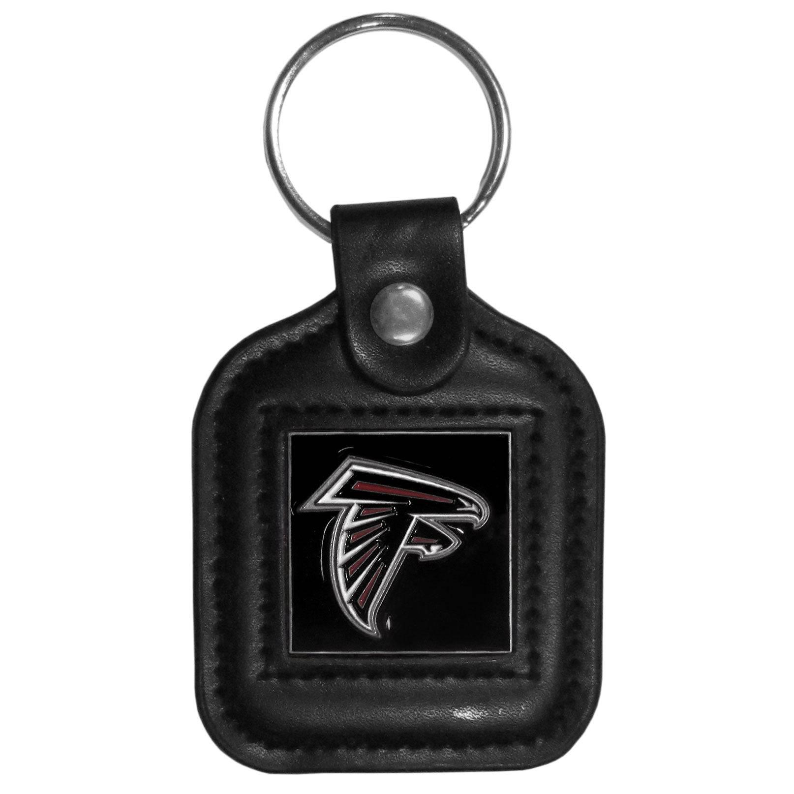 Atlanta Falcons Square Leatherette Key Chain (SSKG) - 757 Sports Collectibles