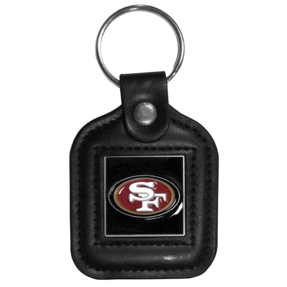 San Francisco 49ers Square Leatherette Key Chain (SSKG) - 757 Sports Collectibles