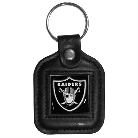 Oakland Raiders Square Leatherette Key Chain (SSKG) - 757 Sports Collectibles