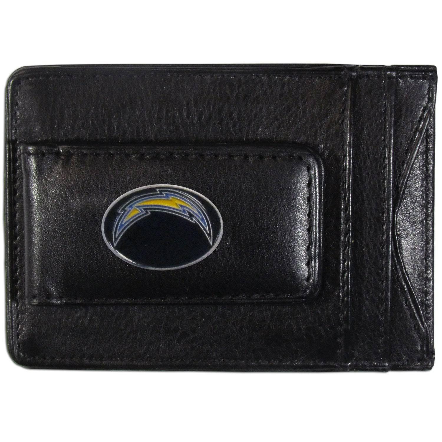 Los Angeles Chargers Leather Cash & Cardholder (SSKG) - 757 Sports Collectibles