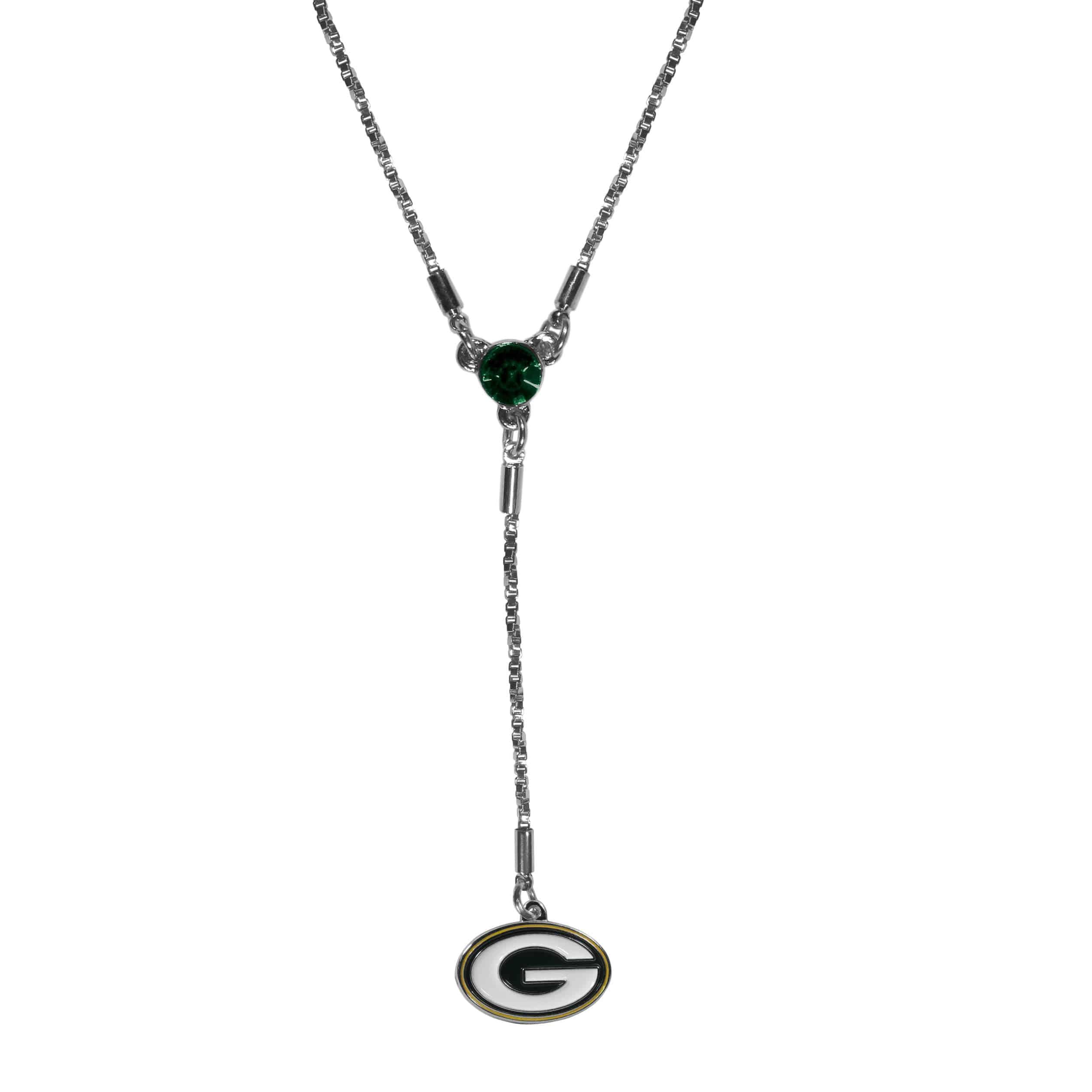 Green Bay Packers Lariat Necklace (SSKG) - 757 Sports Collectibles