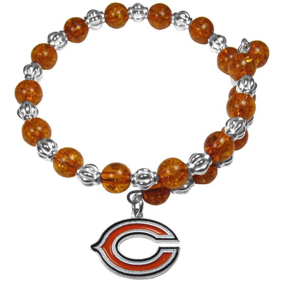 Chicago Bears Bead Memory Wire Bracelet (SSKG) - 757 Sports Collectibles