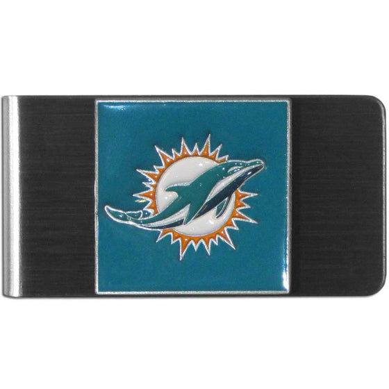 Miami Dolphins Steel Money Clip (SSKG) - 757 Sports Collectibles