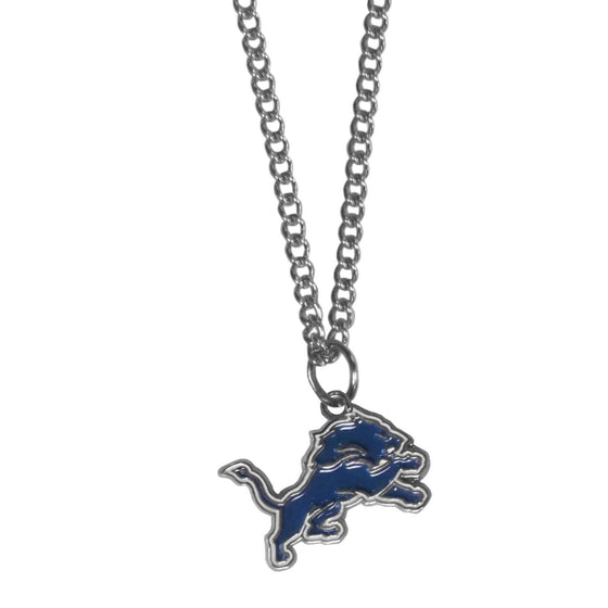 Detroit Lions Chain Necklace with Small Charm (SSKG) - 757 Sports Collectibles