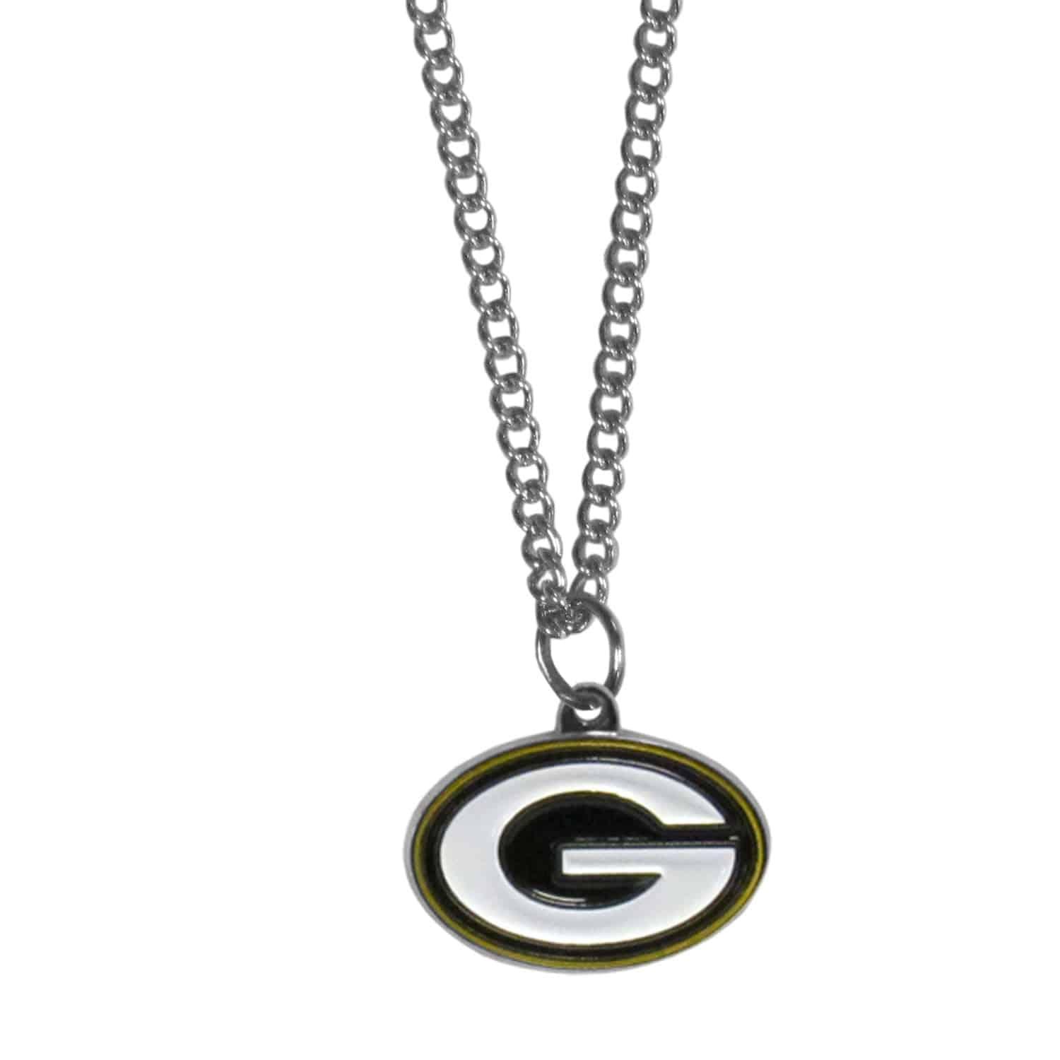 Green Bay Packers Chain Necklace with Small Charm (SSKG) - 757 Sports Collectibles