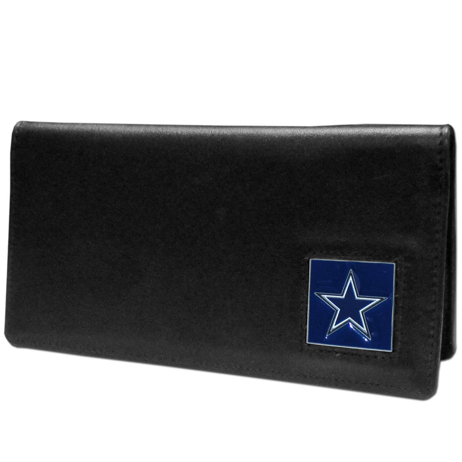 Dallas Cowboys Leather Checkbook Cover (SSKG) - 757 Sports Collectibles
