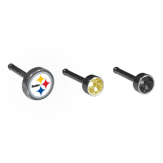 Pittsburgh Steelers Nose Bone Stud Set of 3 (SSKG) - 757 Sports Collectibles