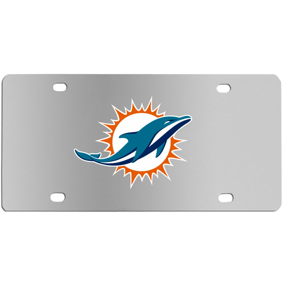 Miami Dolphins Steel License Plate Wall Plaque (SSKG) - 757 Sports Collectibles