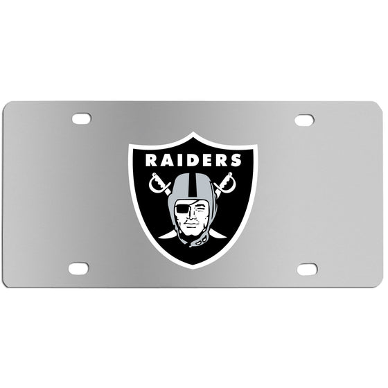 Oakland Raiders Steel License Plate Wall Plaque (SSKG) - 757 Sports Collectibles