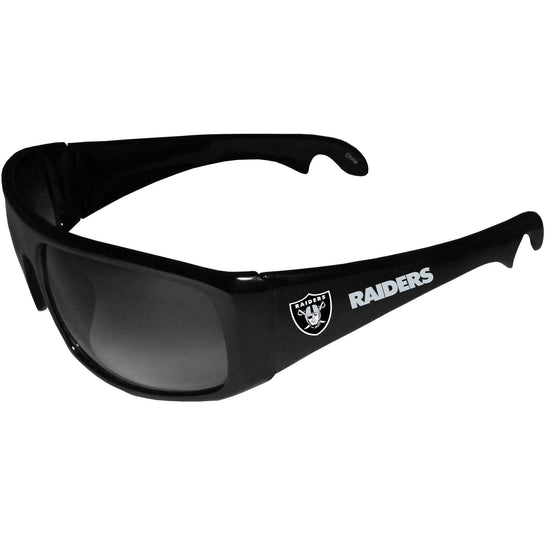 Oakland Raiders Wrap Bottle Opener Sunglasses - 757 Sports Collectibles