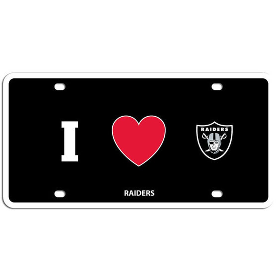 Oakland Raiders Styrene License Plate (SSKG) - 757 Sports Collectibles