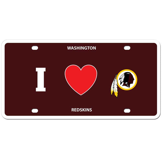 Washington Redskins Styrene License Plate (SSKG) - 757 Sports Collectibles