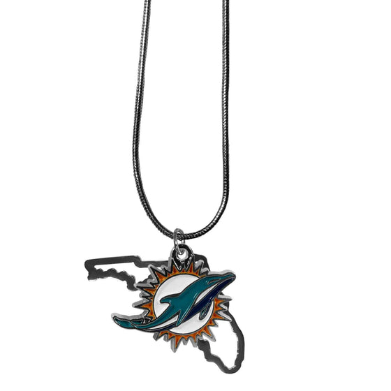 Miami Dolphins State Charm Necklace (SSKG) - 757 Sports Collectibles