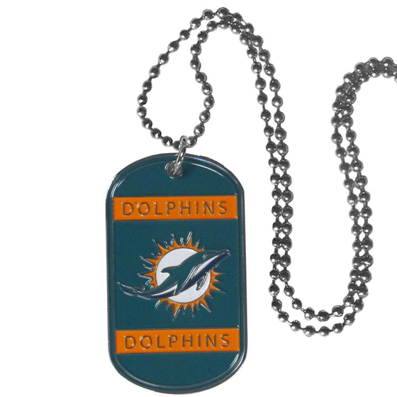 Miami Dolphins Tag Necklace (SSKG) - 757 Sports Collectibles