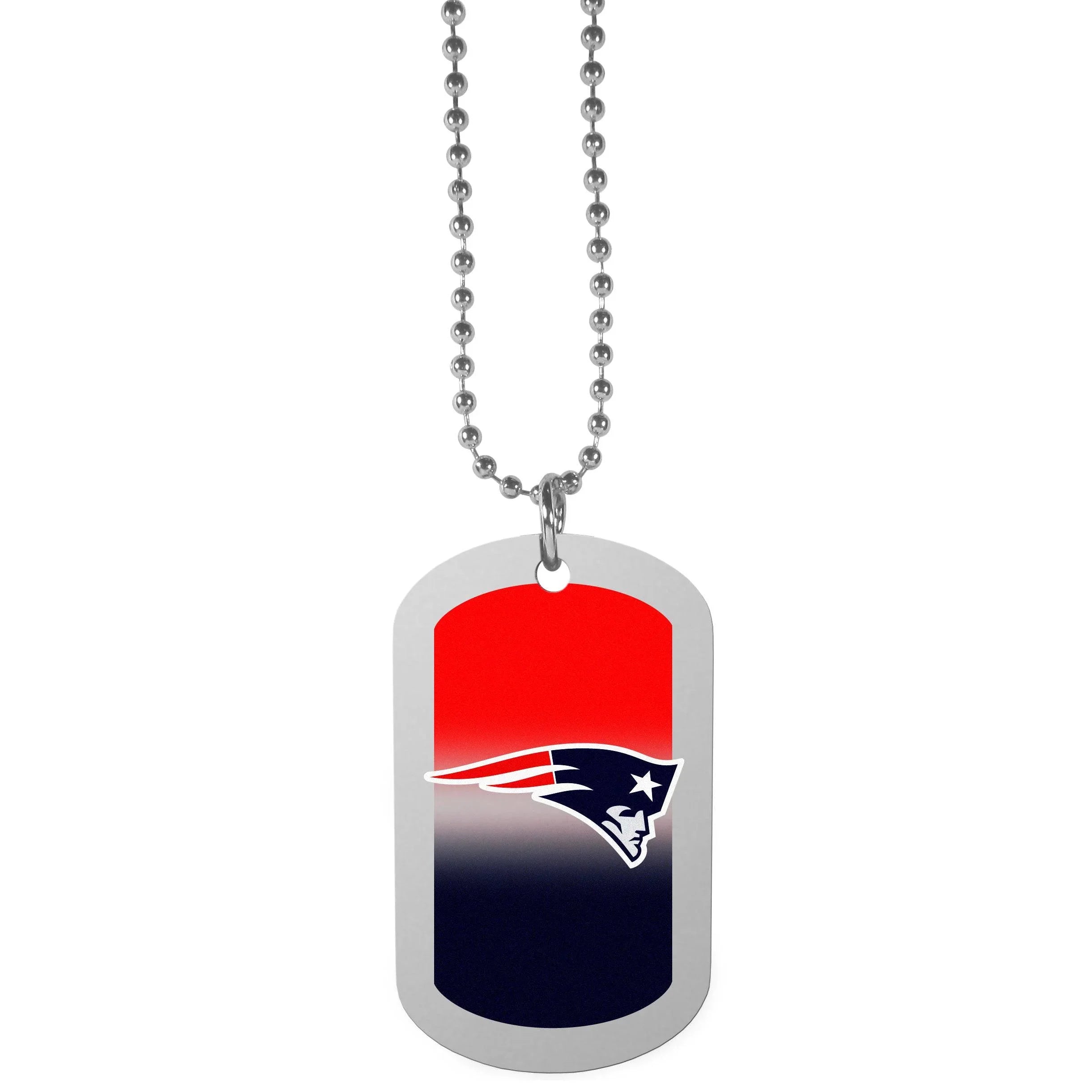 New England Patriots Team Tag Necklace (SSKG) - 757 Sports Collectibles