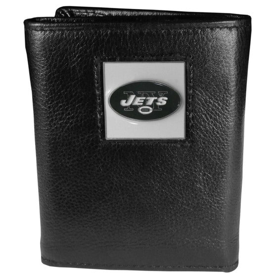 New York Jets Leather Tri-fold Wallet (SSKG) - 757 Sports Collectibles