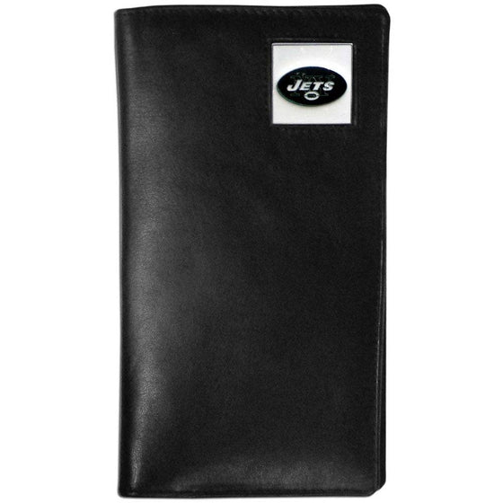 New York Jets Leather Tall Wallet (SSKG) - 757 Sports Collectibles