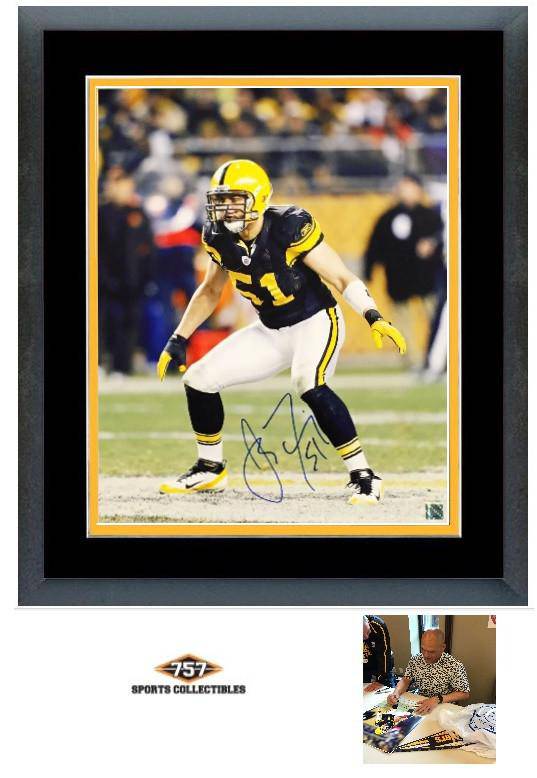 NFL Pittsburgh Steelers James Farrior Signed & Framed 16x20 Photo ( JSA / PSA Pass) 757 - 757 Sports Collectibles