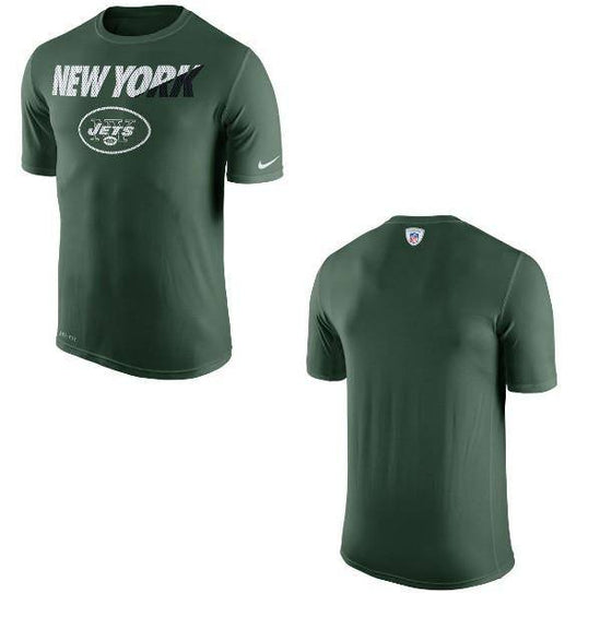 New York Jets Nike Dri Fit Practice Hard Green T-Shirt Size XL - 757 Sports Collectibles